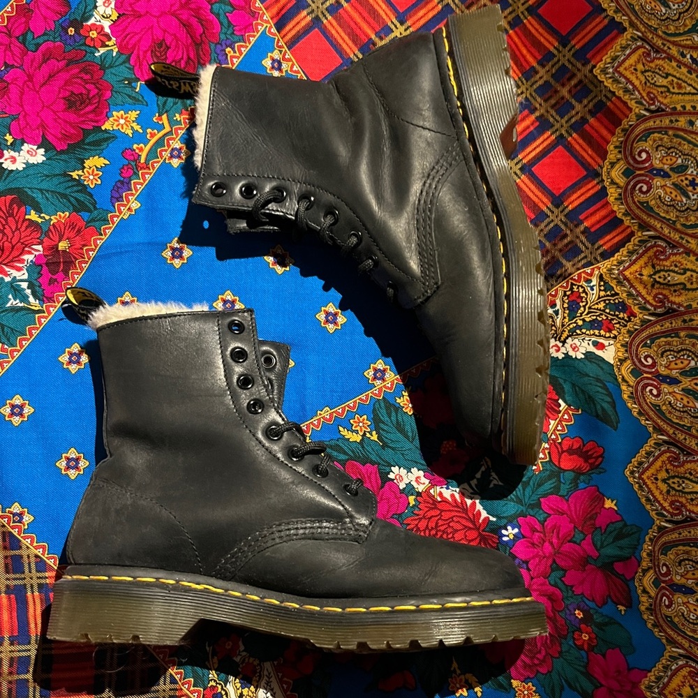 Dr. Martens Serena - Faux Fur Lined Lace-Up Boots